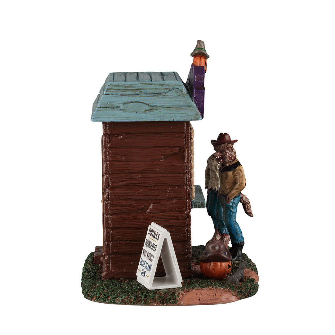 Lemax Spooky Town Halloween Village Accessory: Full Moon Bar sparkle-castle