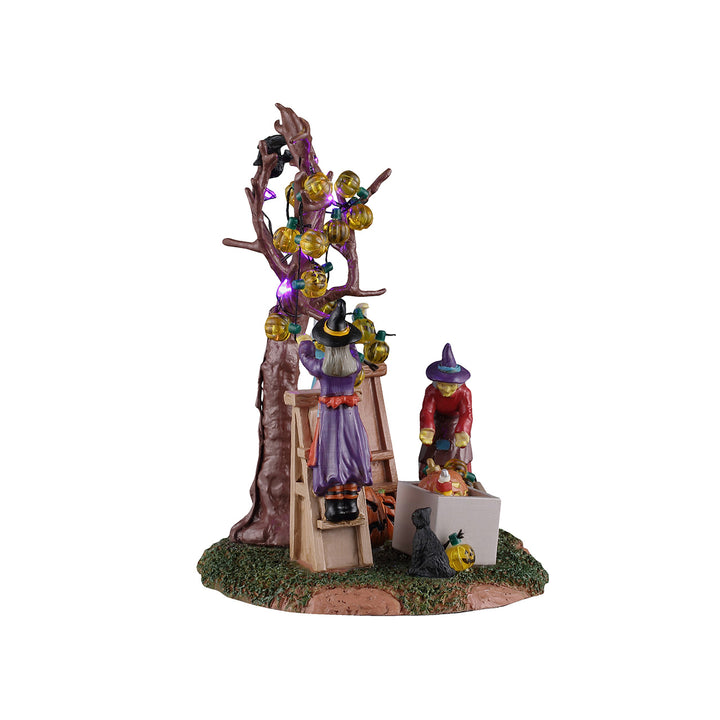Lemax Spooky Town Halloween Village Accessory: Decorating The Spooky Tree sparkle-castle