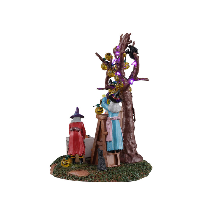 Lemax Spooky Town Halloween Village Accessory: Decorating The Spooky Tree sparkle-castle