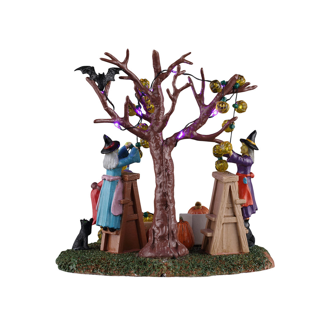 Lemax Spooky Town Halloween Village Accessory: Decorating The Spooky Tree sparkle-castle