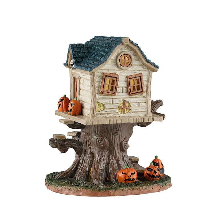 Lemax Spooky Town Halloween Village Accessory: Skull Tree House sparkle-castle
