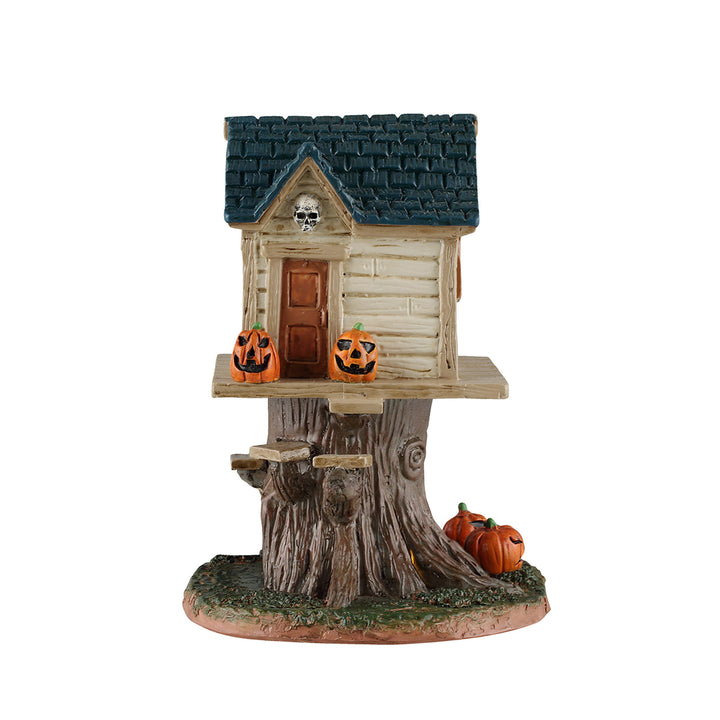 Lemax Spooky Town Halloween Village Accessory: Skull Tree House sparkle-castle