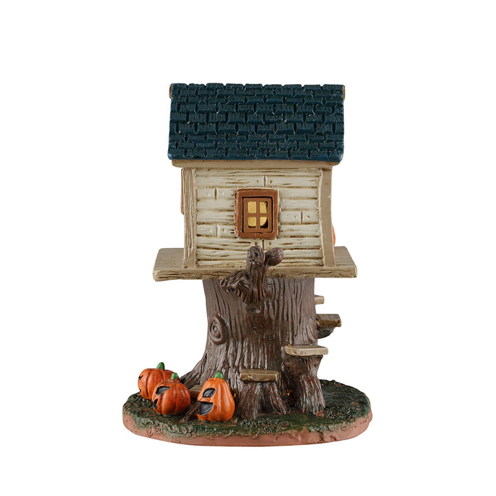Lemax Spooky Town Halloween Village Accessory: Skull Tree House sparkle-castle