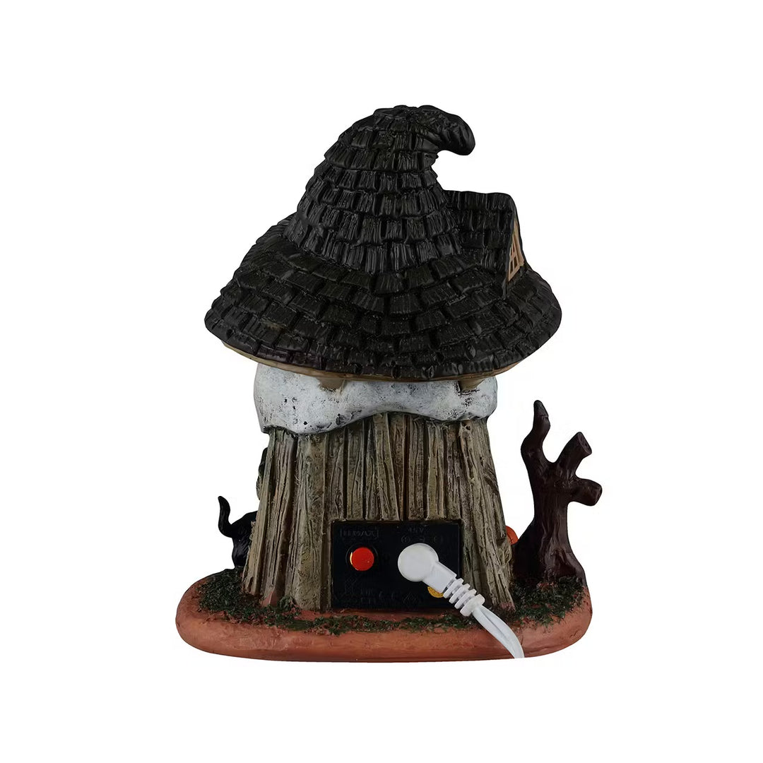 Lemax Spooky Town Halloween Village Accessory: Witch's Skull Hut sparkle-castle