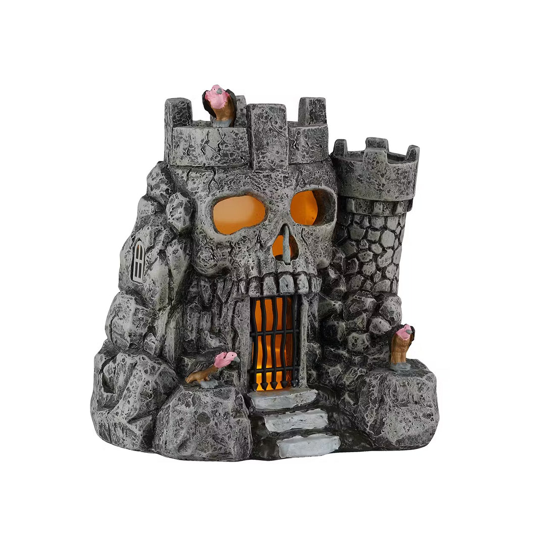 Lemax Spooky Town Halloween Village Accessory: Skull Castle sparkle-castle