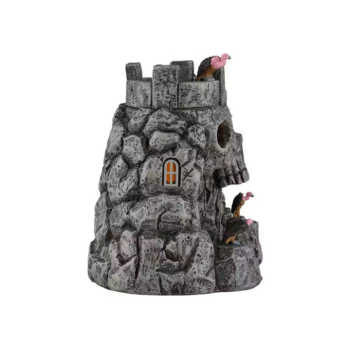Lemax Spooky Town Halloween Village Accessory: Skull Castle sparkle-castle