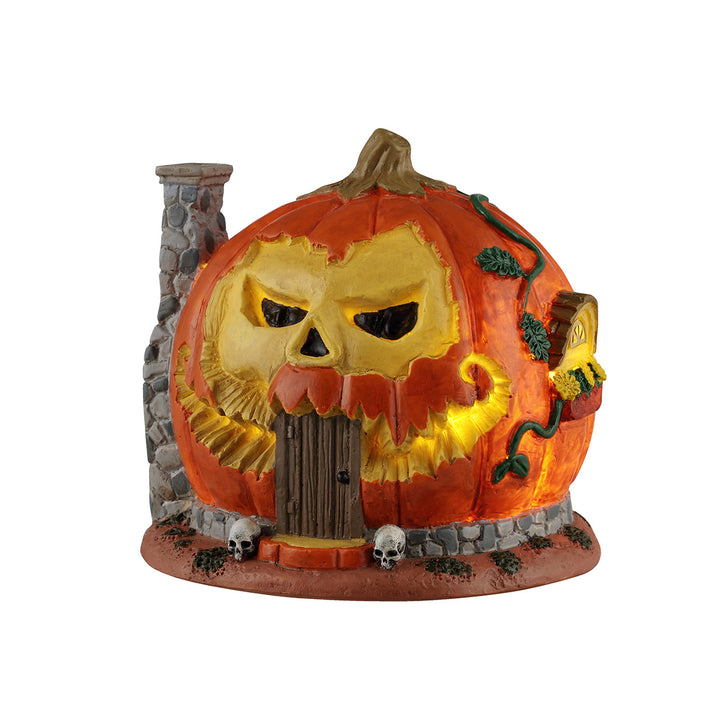 Lemax Spooky Town Halloween Village Accessory: Pumpkin Skull House sparkle-castle