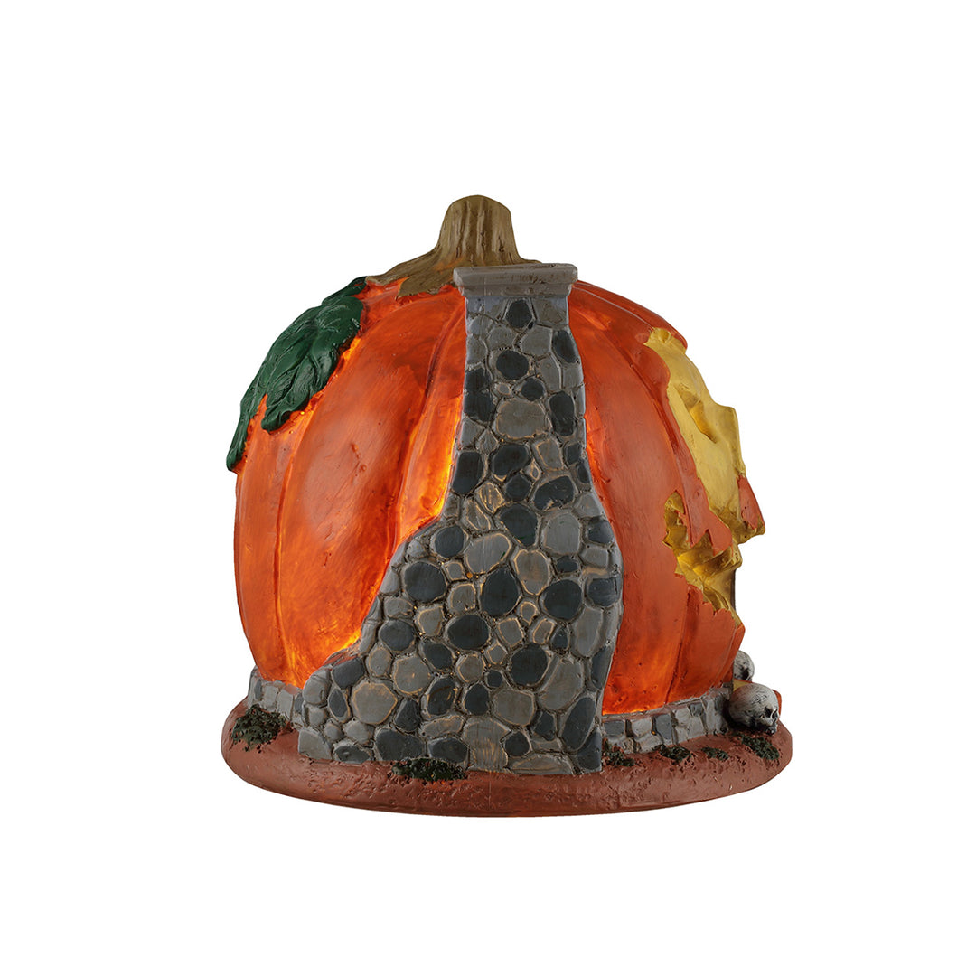 Lemax Spooky Town Halloween Village Accessory: Pumpkin Skull House sparkle-castle