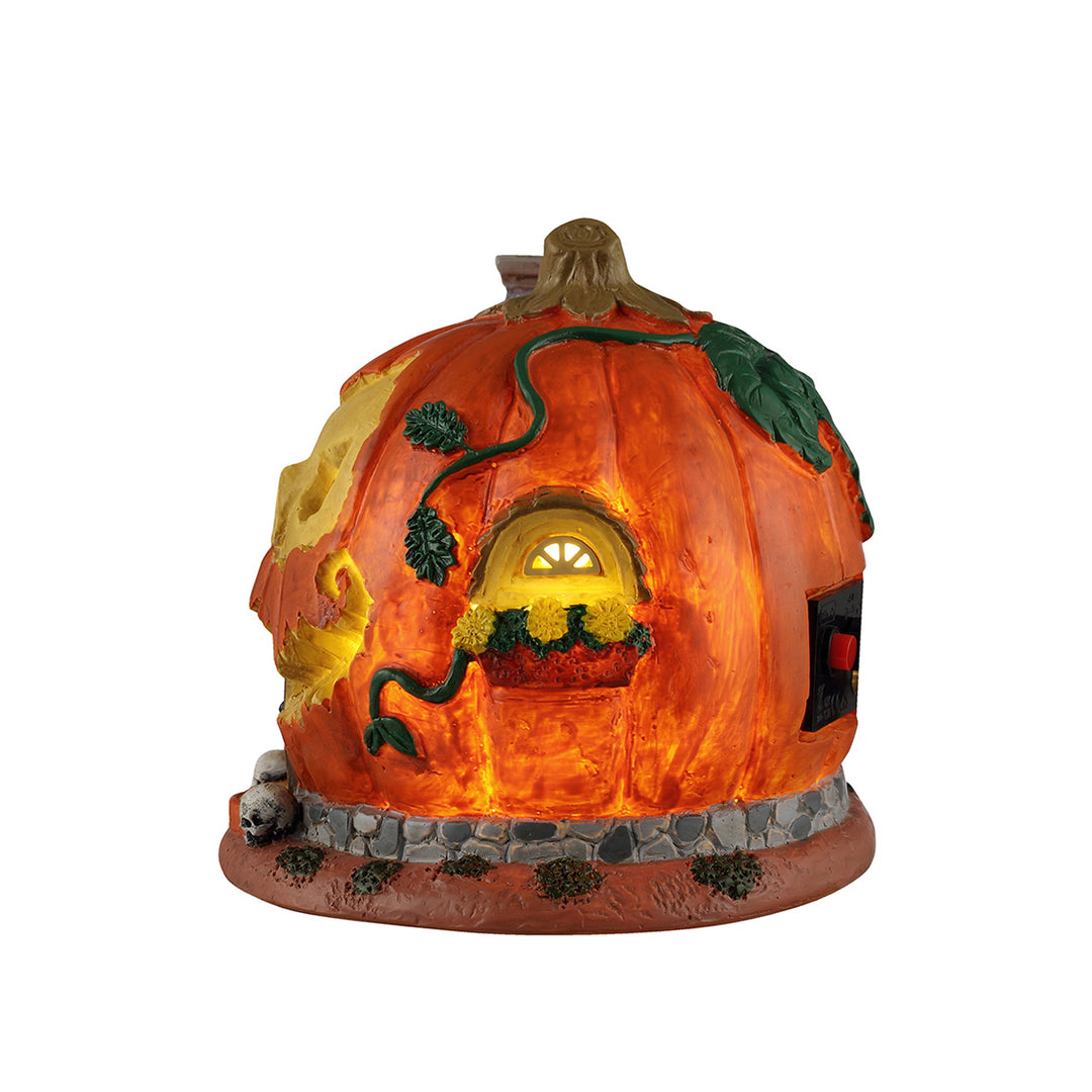 Lemax Spooky Town Halloween Village Accessory: Pumpkin Skull House sparkle-castle