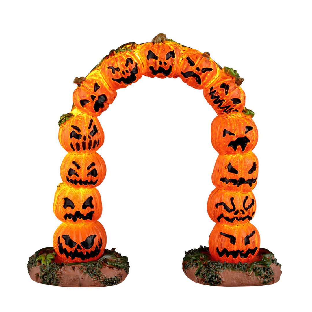 Lemax Spooky Town Halloween Village Accessory: Pumpkin Arch sparkle-castle