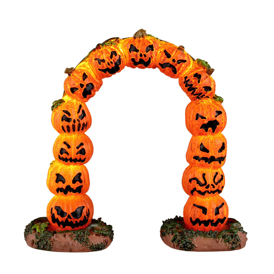 Lemax Spooky Town Halloween Village Accessory: Pumpkin Arch sparkle-castle