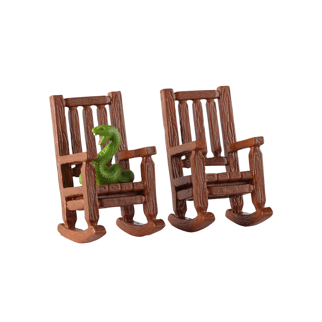 Lemax Spooky Town Halloween Village Accessory: Scary Rocking Chairs, Set of 2 sparkle-castle