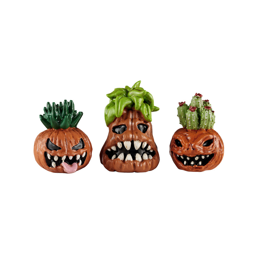 Lemax Spooky Town Halloween Village Accessory: Toothy Pumpkins, Set of 3 sparkle-castle