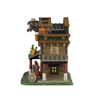 Lemax Spooky Town Halloween Village: Silver Slug Saloon sparkle-castle