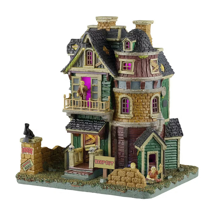 Lemax Spooky Town Halloween Village: Undead Manor sparkle-castle
