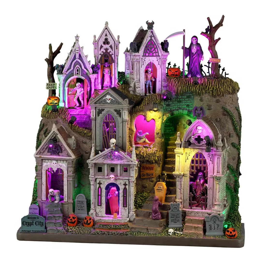 Lemax Spooky Town Halloween Village: Crypt City sparkle-castle