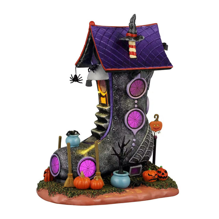 Lemax Spooky Town Halloween Village: Spiderweb Manor sparkle-castle