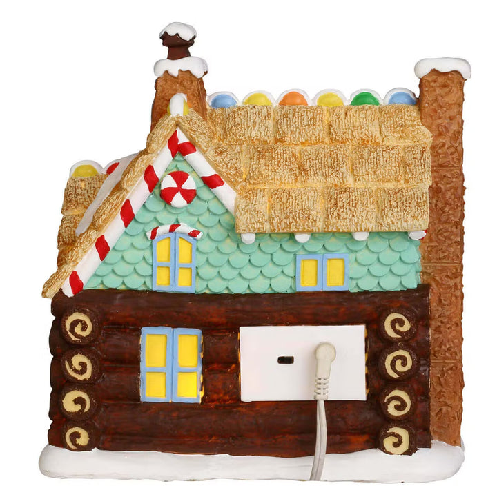 Lemax Sugar 'N Spice Village: Yule Log Cabin sparkle-castle