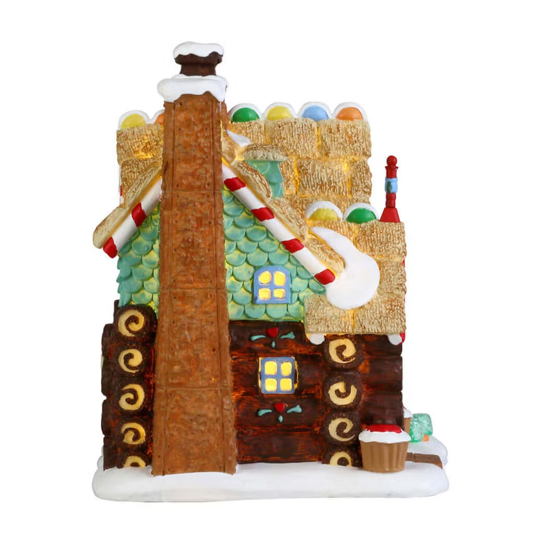 Lemax Sugar 'N Spice Village: Yule Log Cabin sparkle-castle