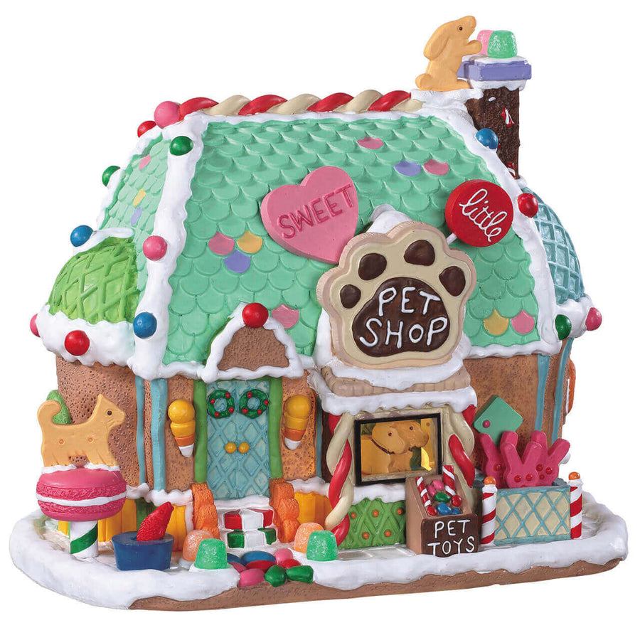 Lemax Sugar 'N Spice Village: Sweet Little Pet Shop sparkle-castle