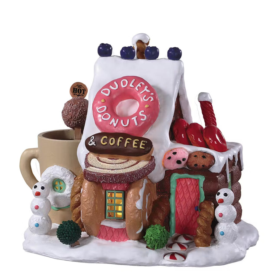 Lemax Sugar 'N Spice Village: Dudley's Donut Shop sparkle-castle
