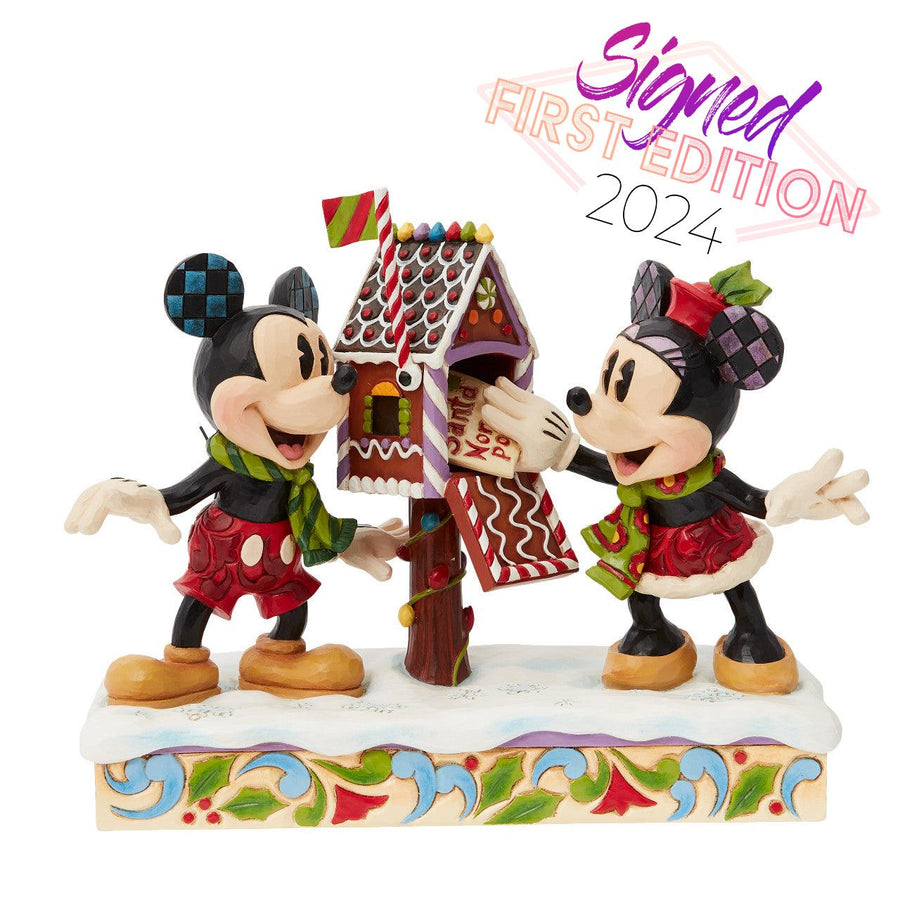 Jim Shore Disney Traditions: Mickey & Minnie Mailing Letters Figurine - FIRST EDITION sparkle-castle