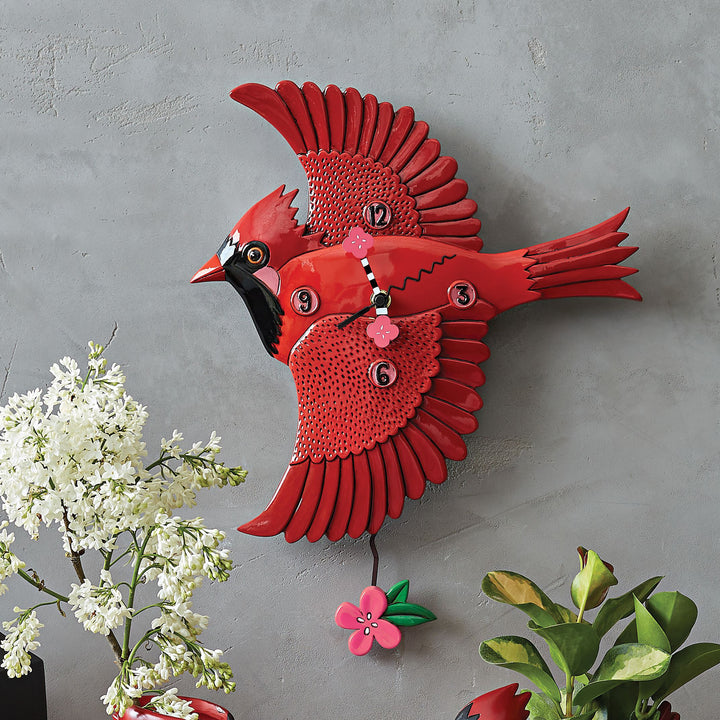 Allen Designs: Cardinal’s Song Wall Clock sparkle-castle