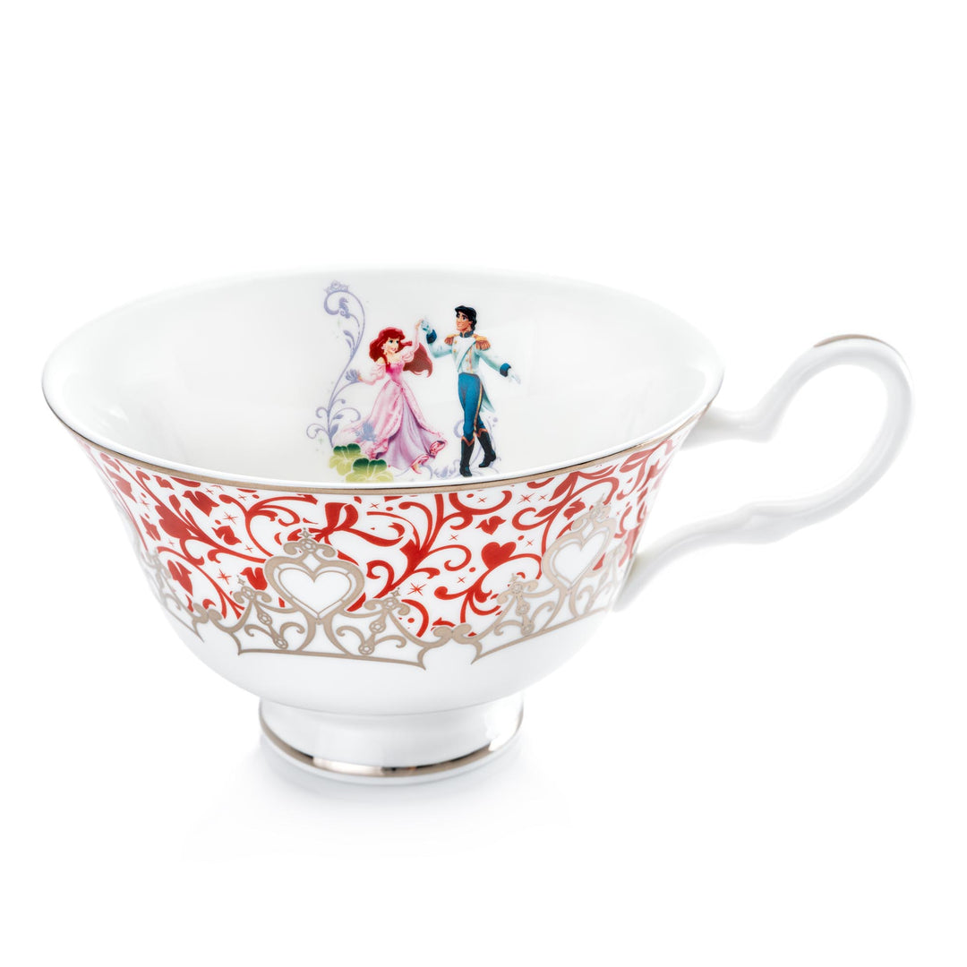 Disney English Ladies: Wedding Platinum Ariel Decorative Cup & Saucer sparkle-castle