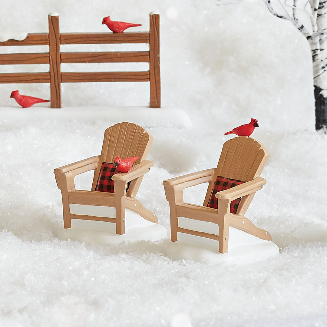 Department 56 Cross Product Village Accessory: Best Seats Around, Set of 2 sparkle-castle