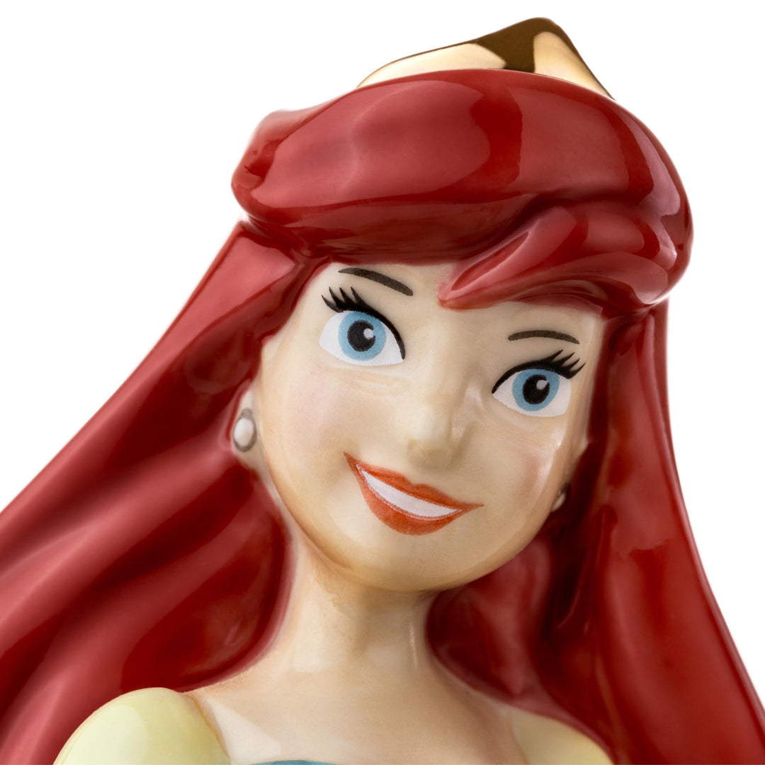 Disney English Ladies: Ariel Holding Pearl June Birthstone Figurine sparkle-castle