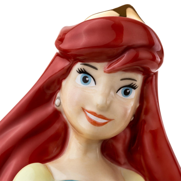 Disney English Ladies: Ariel Holding Pearl June Birthstone Figurine sparkle-castle