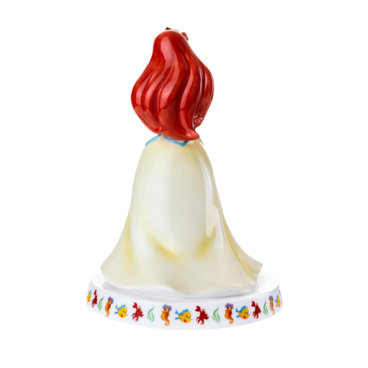 Disney English Ladies: Ariel Holding Pearl June Birthstone Figurine sparkle-castle