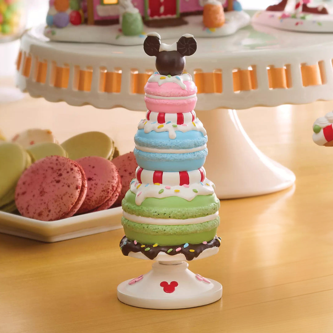 Department 56 Disney Snow Village Accessory: Mickey's Merry Macaron Tree sparkle-castle