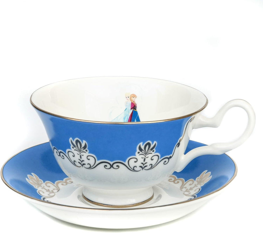 Disney English Ladies Frozen Sisters Forever Anna and Elsa Cup & Saucer sparkle-castle