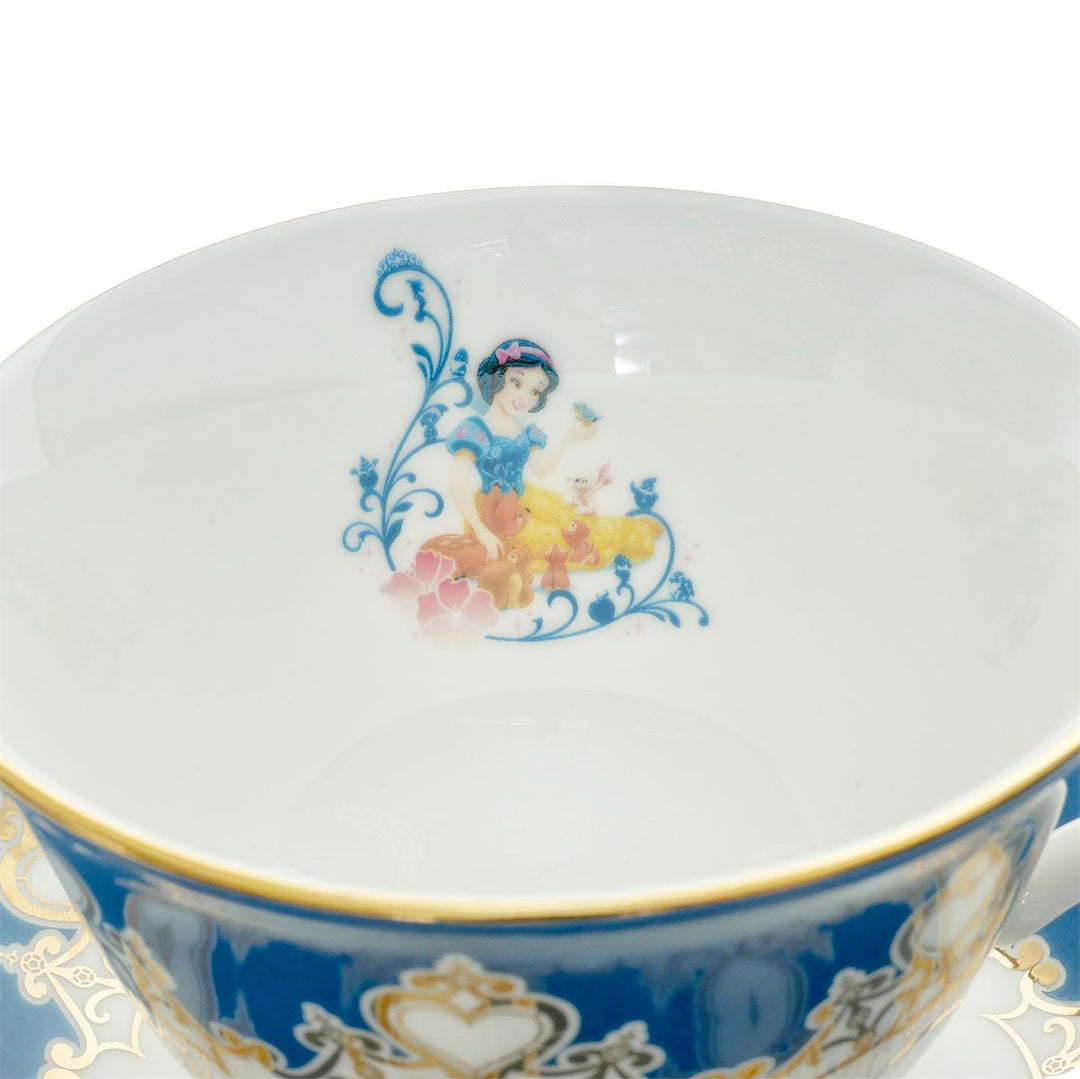 Disney English Ladies: Tiara Gold Snow White Decorative Cup & Saucer sparkle-castle