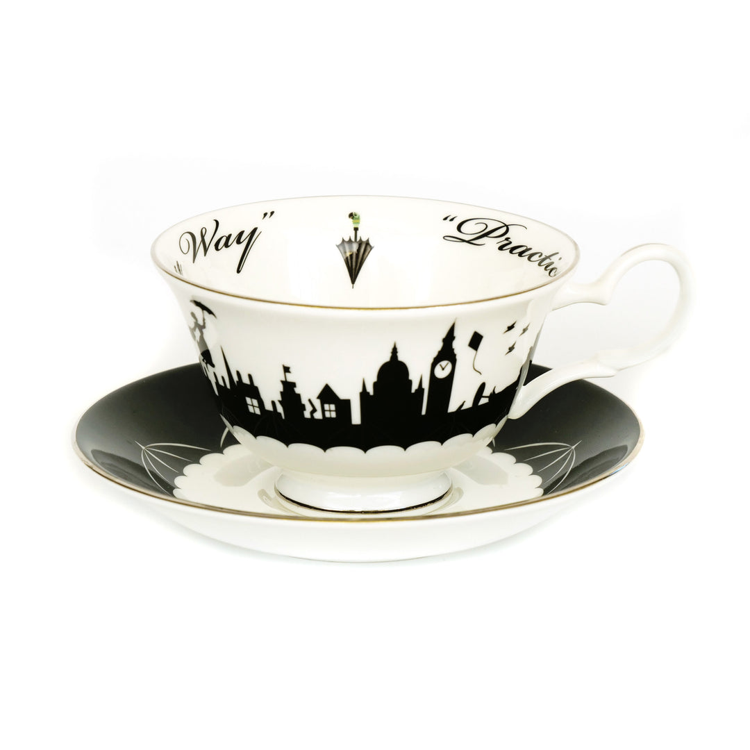 Disney English Ladies: Mary Poppins Practically Perfect Cup & Saucer sparkle-castle