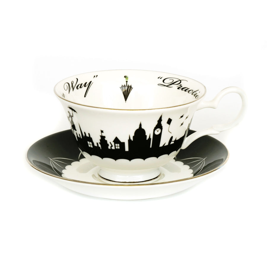 Disney English Ladies: Mary Poppins Practically Perfect Cup & Saucer sparkle-castle