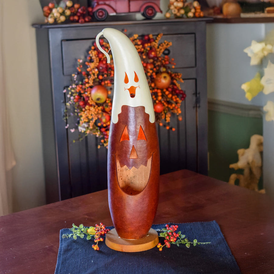 Meadowbrooke Gourds: Casper Jack Extra Tall Lit Figurine sparkle-castle