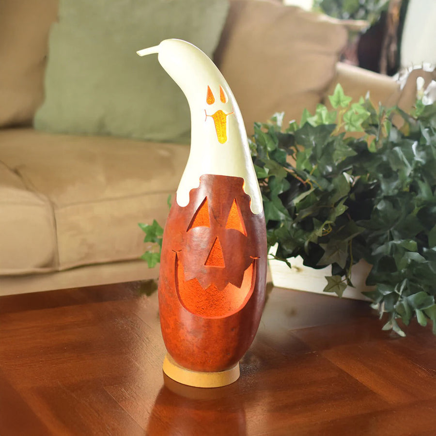 Meadowbrooke Gourds: Casper Jack Tall Lit Figurine sparkle-castle
