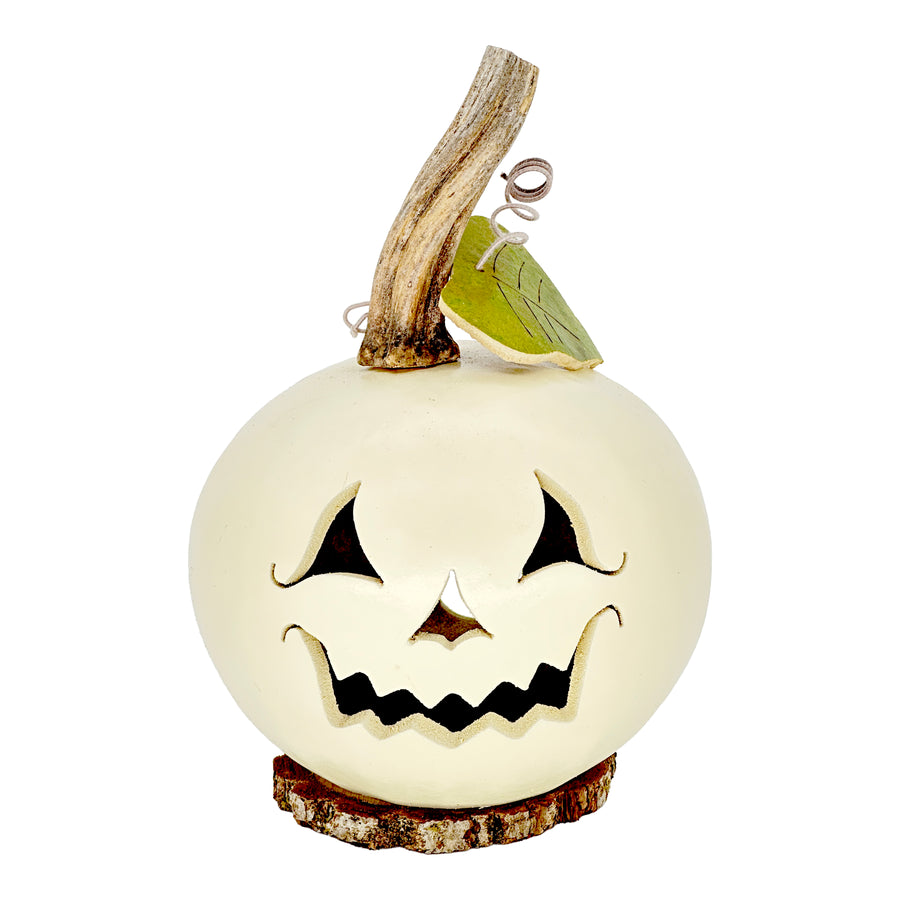 Meadowbrooke Gourds: Cannon Jack-O-Lantern Figurine sparkle-castle