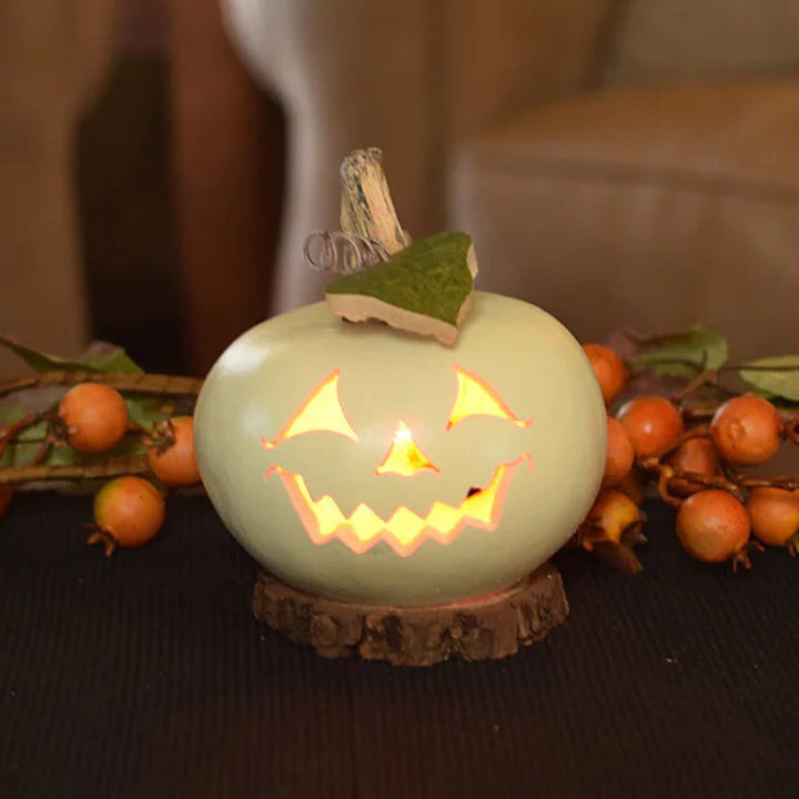 Meadowbrooke Gourds: Cannon Jack-O-Lantern Figurine sparkle-castle