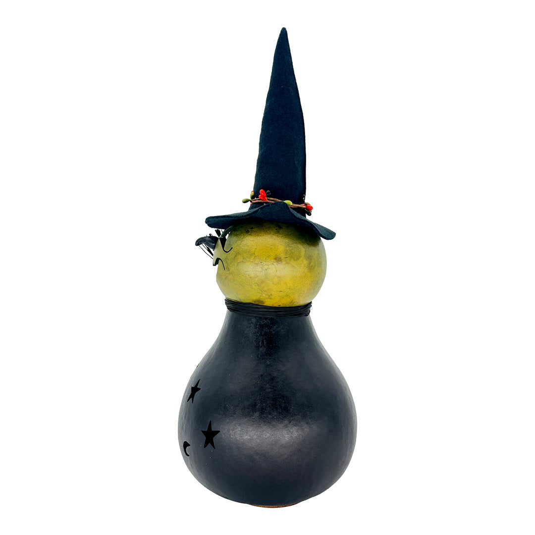 Meadowbrooke Gourds: Fiona Witch Medium Lit Figurine sparkle-castle