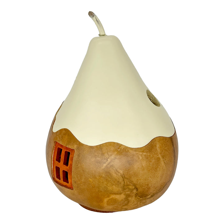 Meadowbrooke Gourds: Ghost Cottage Lit Figurine sparkle-castle