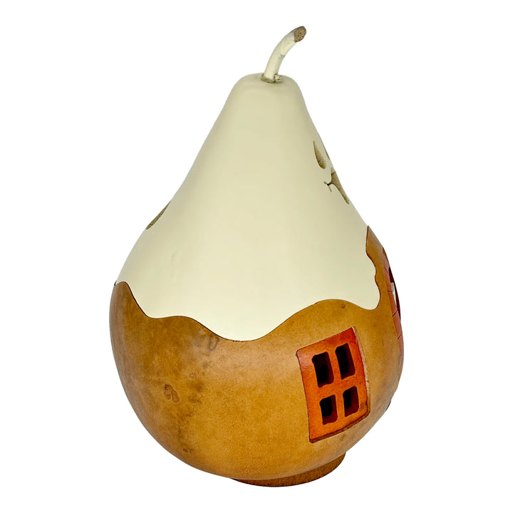 Meadowbrooke Gourds: Ghost Cottage Lit Figurine sparkle-castle