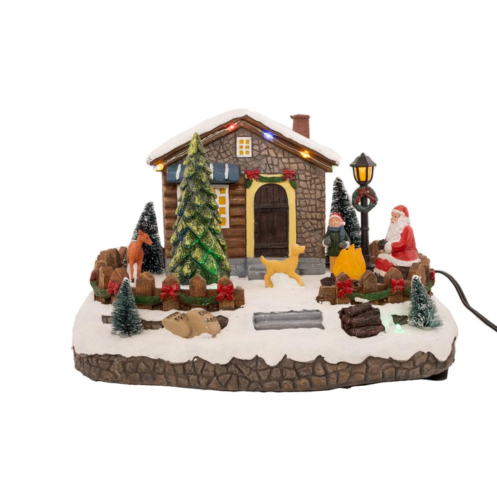 FG Square Christmas Village Accessory: Santa's Gateway sparkle-castle