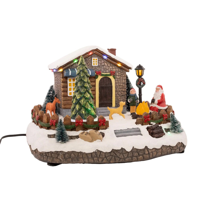FG Square Christmas Village Accessory: Santa's Gateway sparkle-castle