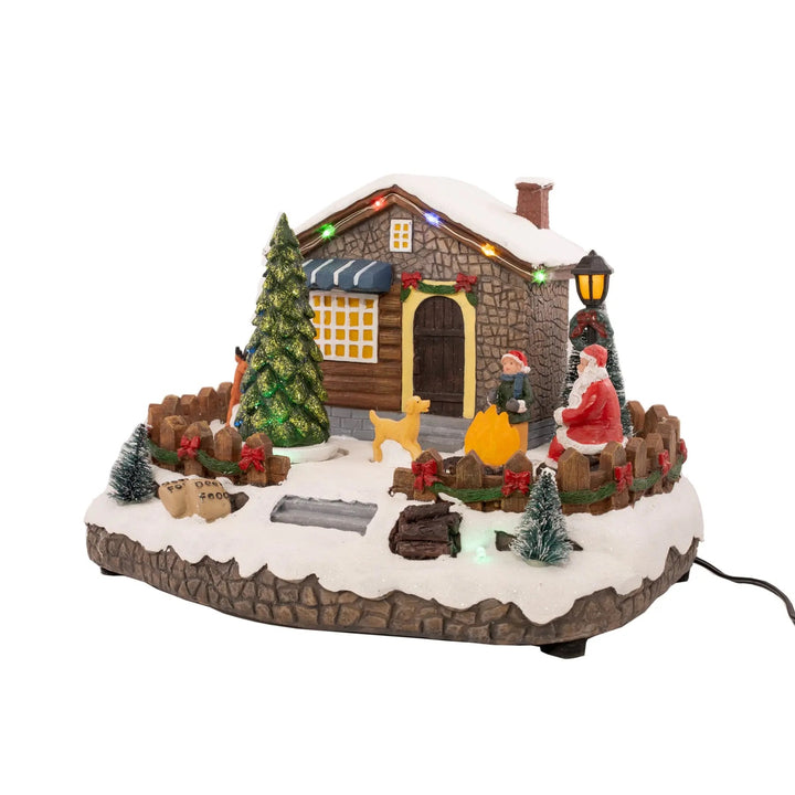 FG Square Christmas Village Accessory: Santa's Gateway sparkle-castle