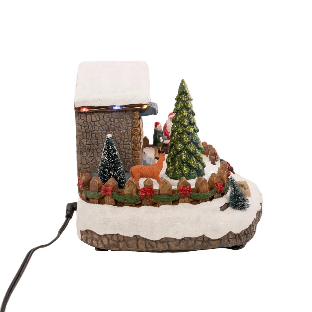 FG Square Christmas Village Accessory: Santa's Gateway sparkle-castle