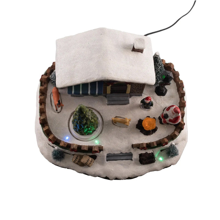 FG Square Christmas Village Accessory: Santa's Gateway sparkle-castle