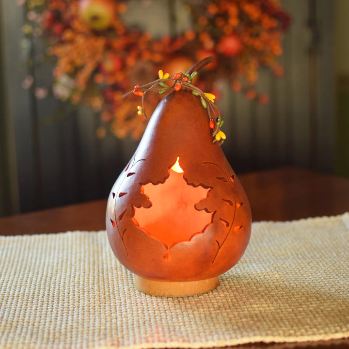 Meadowbrooke Gourds: Leaf Silhouette Figurine sparkle-castle